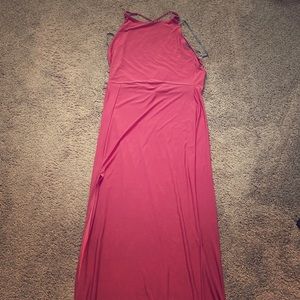 Red maxi dress